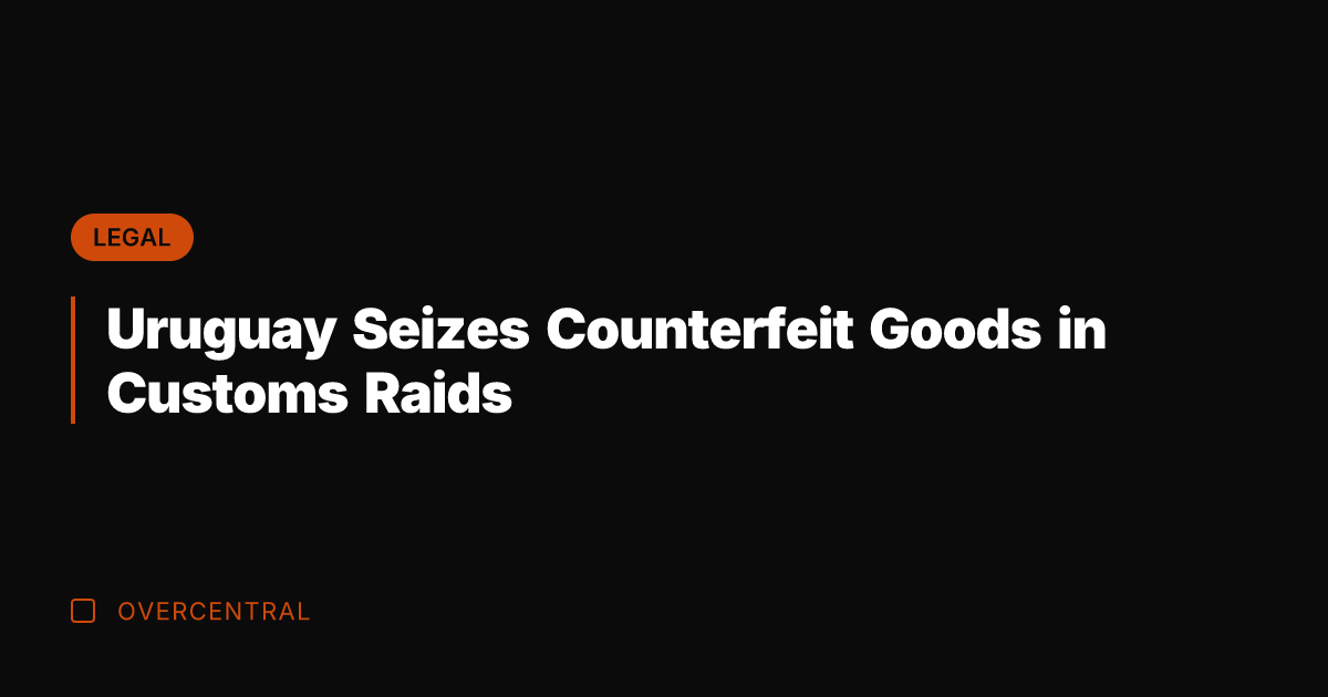 Uruguay Seizes Counterfeit Goods in Customs Raids