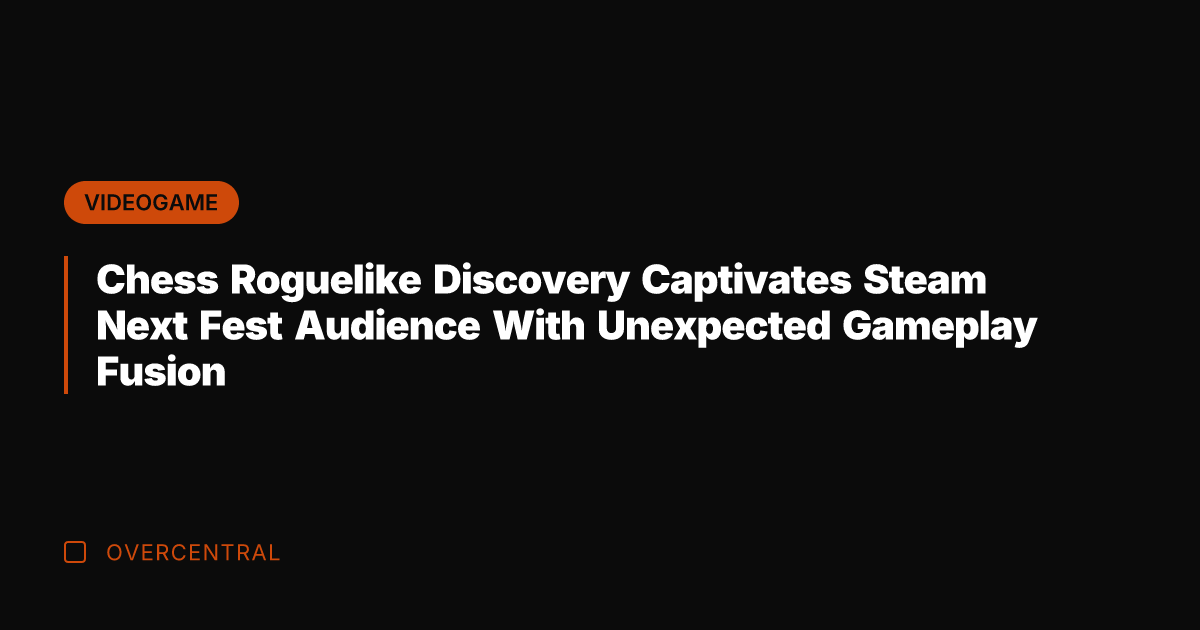 Chess Roguelike Discovery Captivates Steam Next Fest Audience With Unexpected Gameplay Fusion