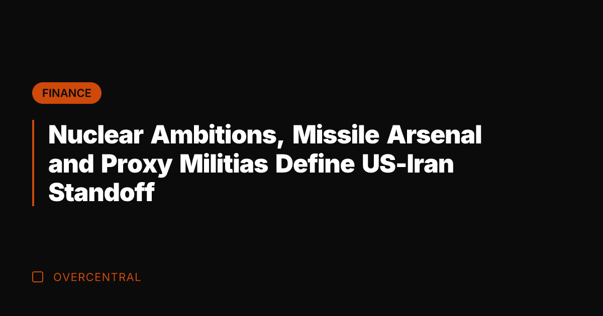 Nuclear Ambitions, Missile Arsenal and Proxy Militias Define US-Iran Standoff