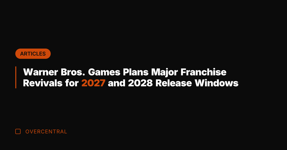 Warner Bros. Games Plans Major Franchise Revivals for 2027 and 2028 Release