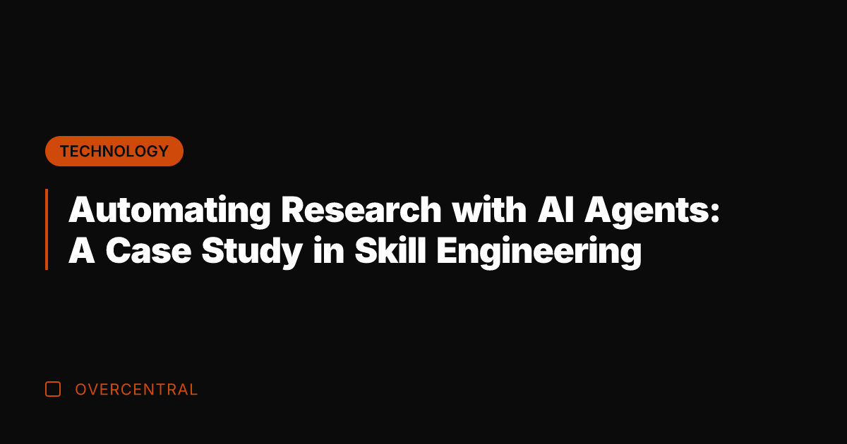 Automating Research with AI Agents: A Case Study in Skill Engineering