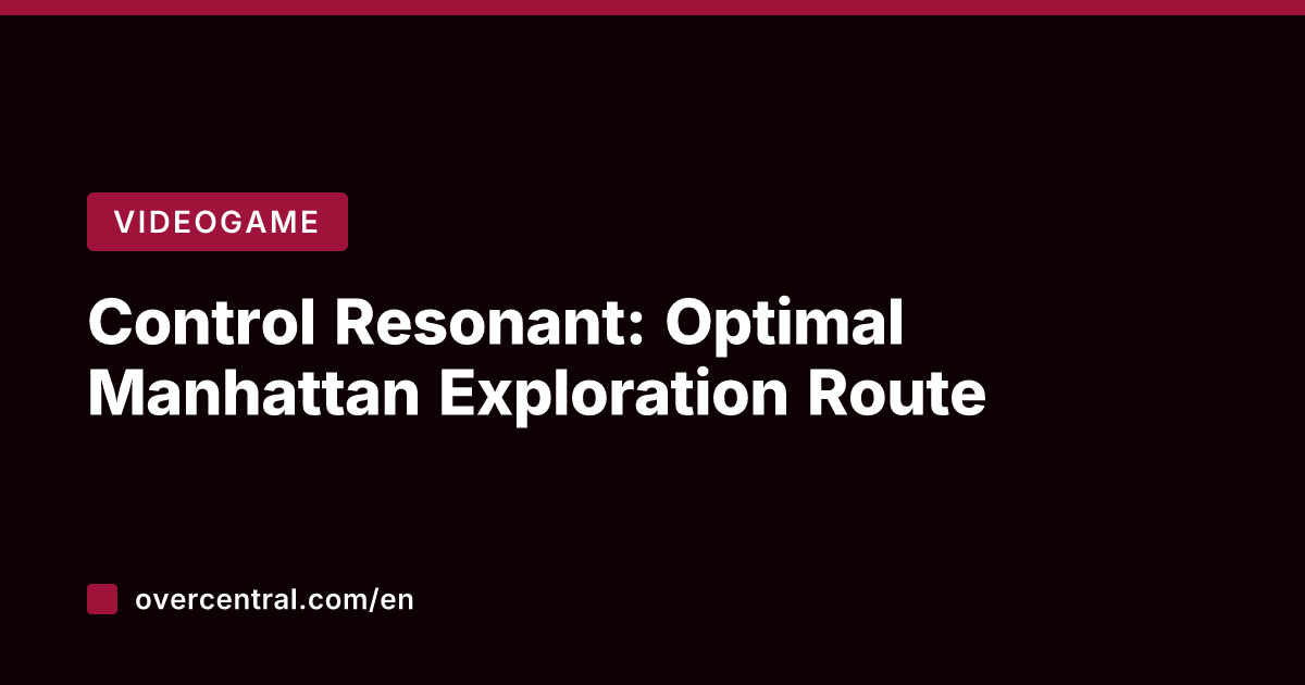 Control Resonant: Optimal Manhattan Exploration Route