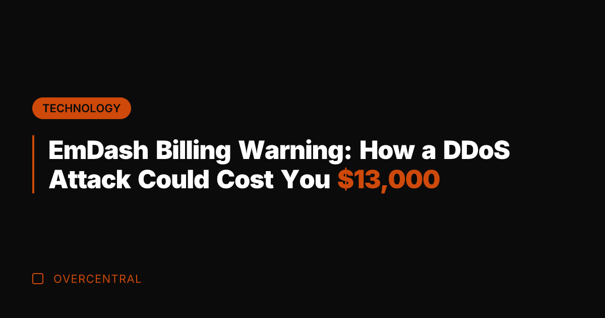 EmDash Billing Warning: How a DDoS Attack Could Cost You ,000