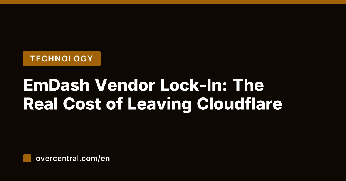 EmDash Vendor Lock-In: The Real Cost of Leaving Cloudflare