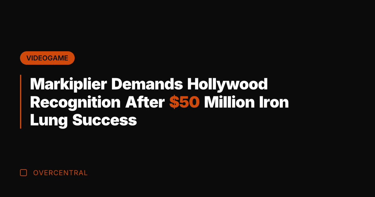 Markiplier Demands Hollywood Recognition After  Million Iron Lung Success