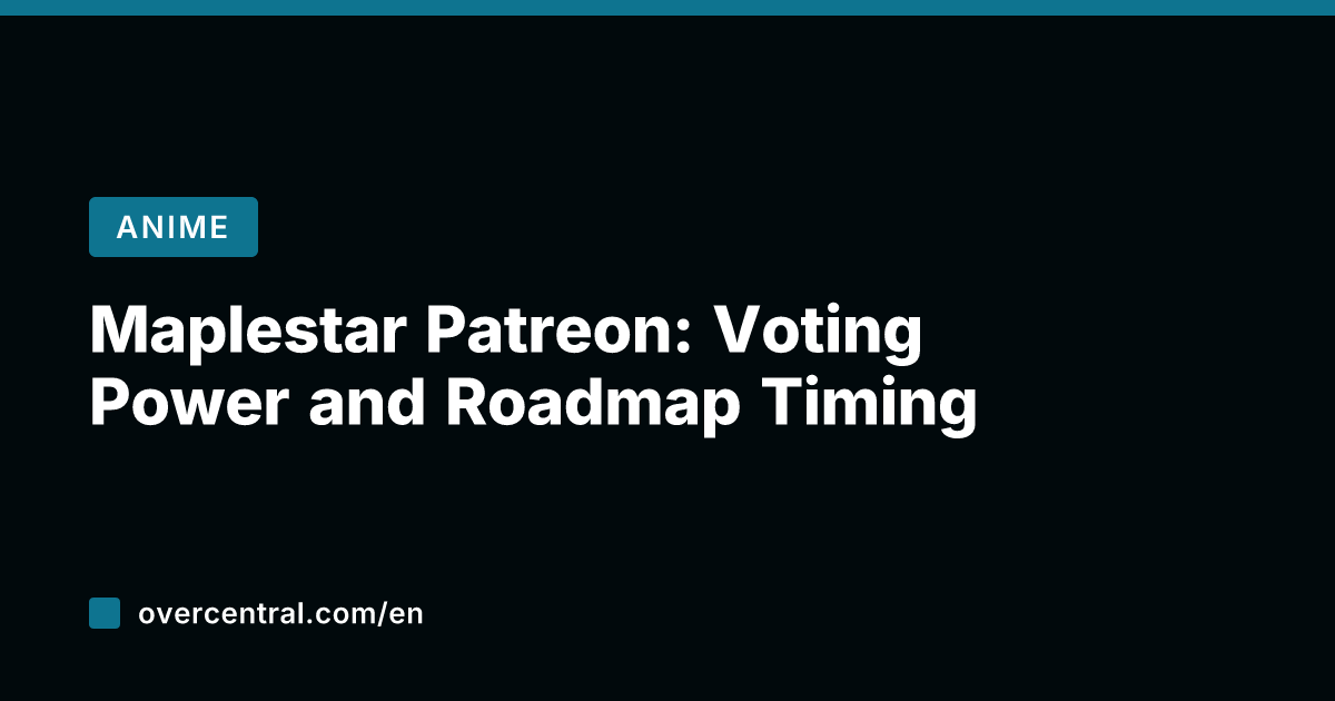 Maplestar Patreon: Voting Power and Roadmap Timing