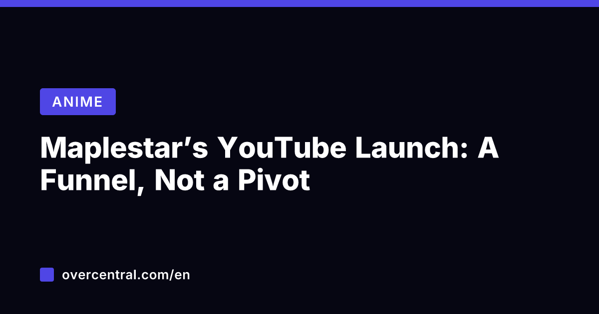 Maplestar's YouTube Launch: A Funnel, Not a Pivot