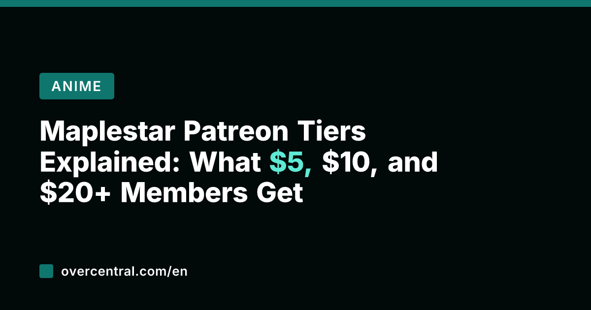 Maplestar Patreon Tiers Explained: What , , and + Members Get
