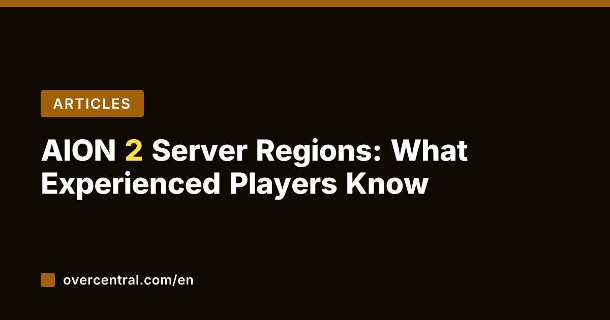 AION 2 Server Regions: What Experienced Players Know