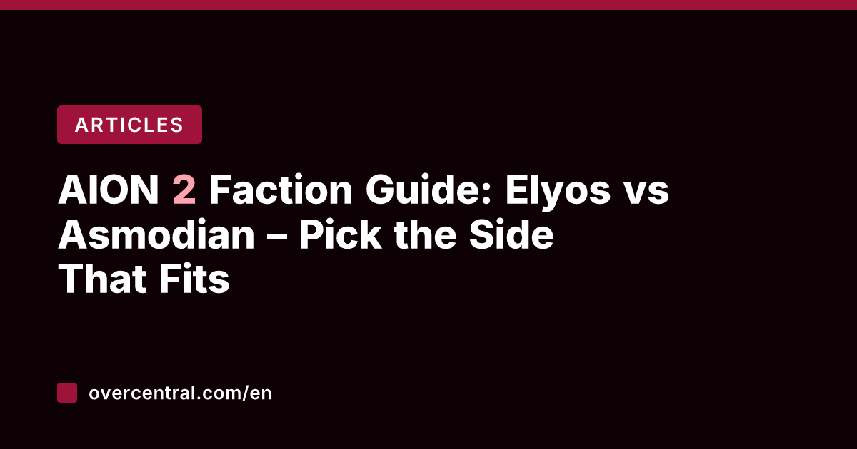 AION 2 Faction Guide: Elyos vs Asmodian – Pick the Side That