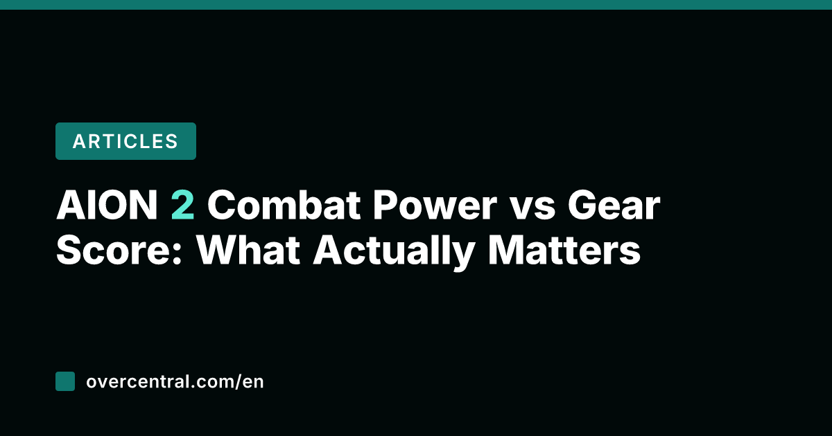AION 2 Combat Power vs Gear Score: What Actually Matters