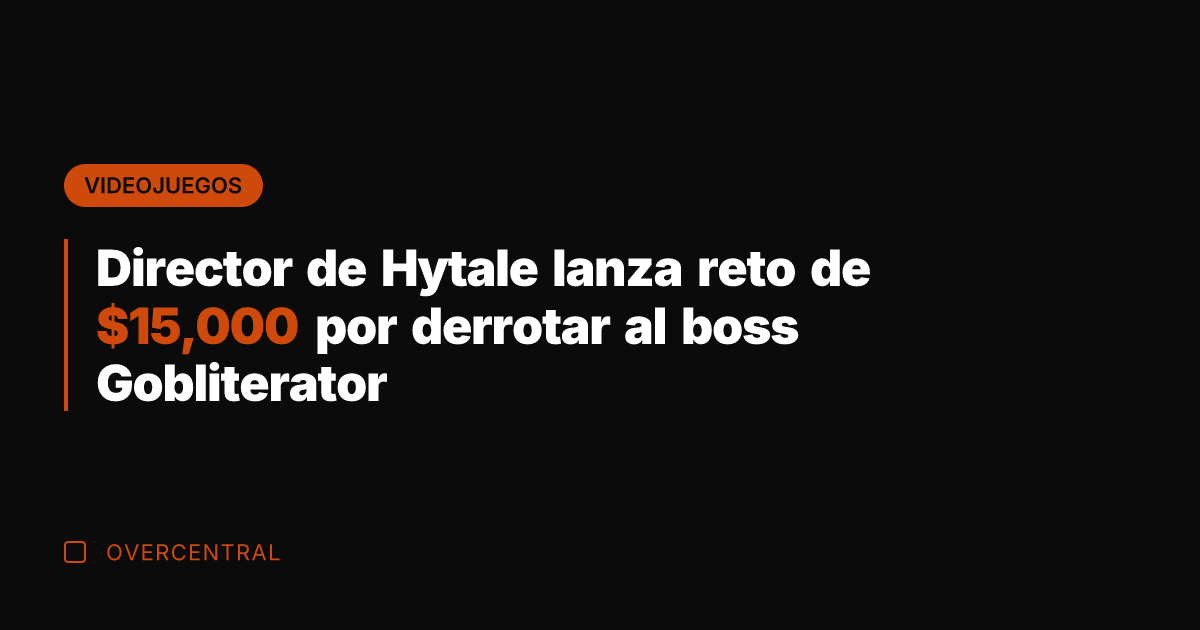 Director de Hytale lanza reto de ,000 por derrotar al boss Gobliterator