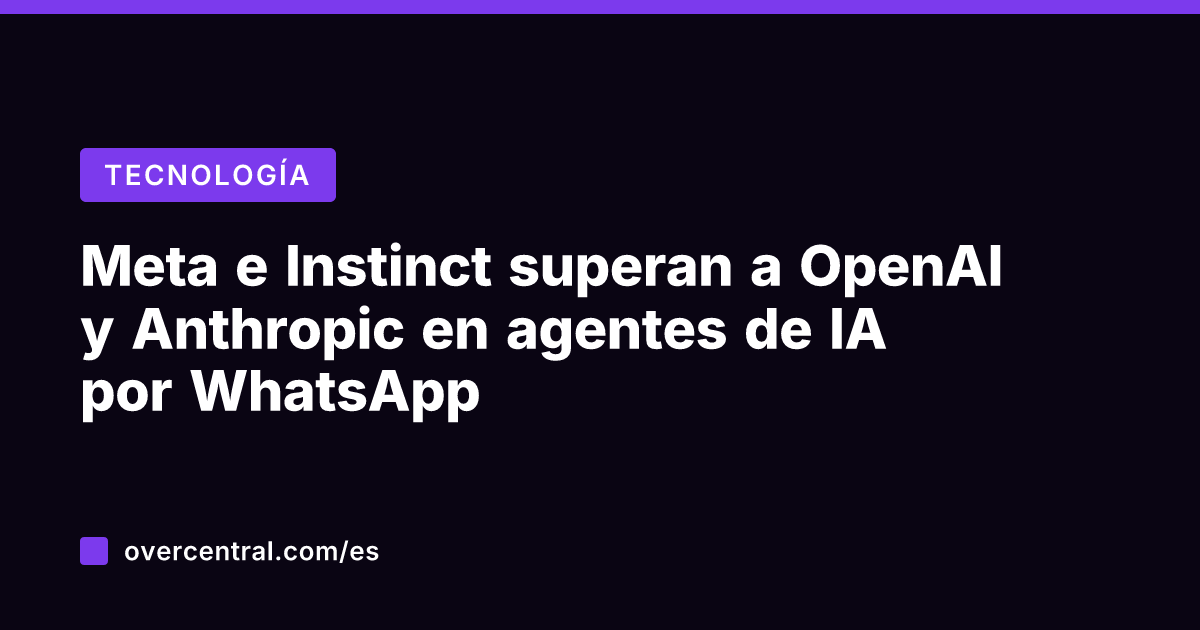 Meta e Instinct superan a OpenAI y Anthropic en agentes de IA