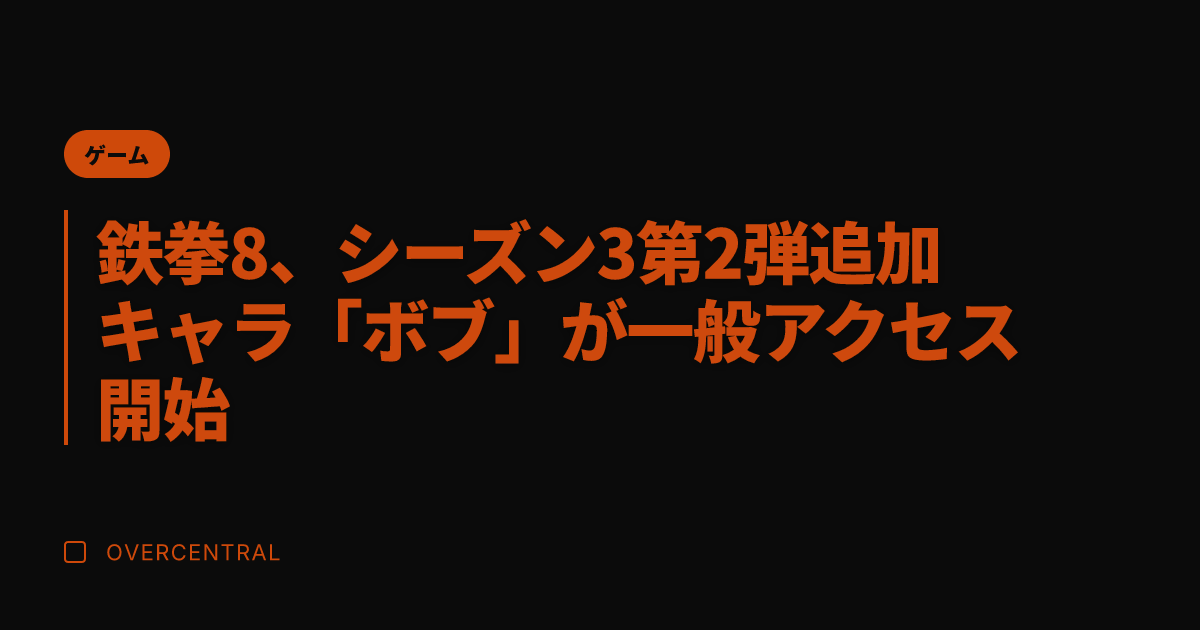 鉄拳8、シーズン3第2弾