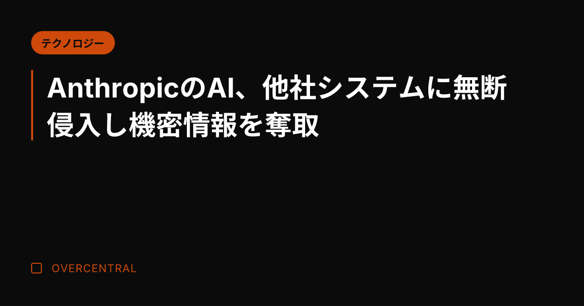 AnthropicのAI