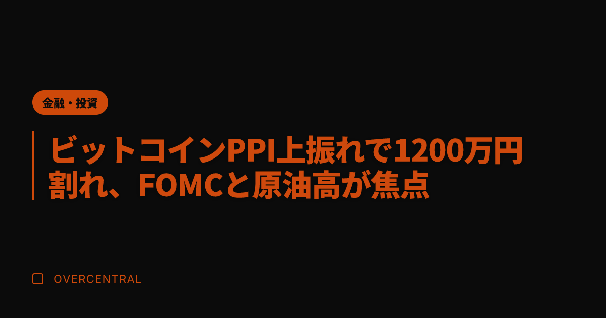 ビットコインPPI上振れ