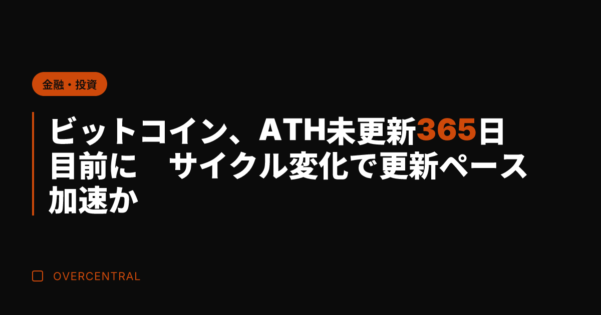 ビットコイン、ATH未更