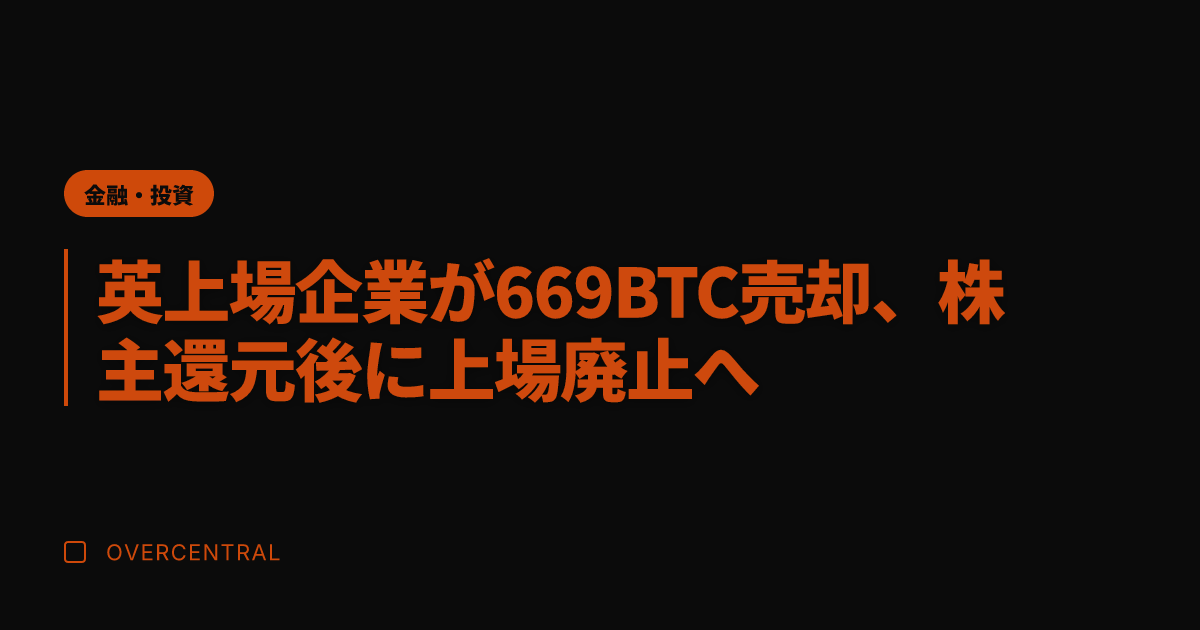 英上場企業が669BTC