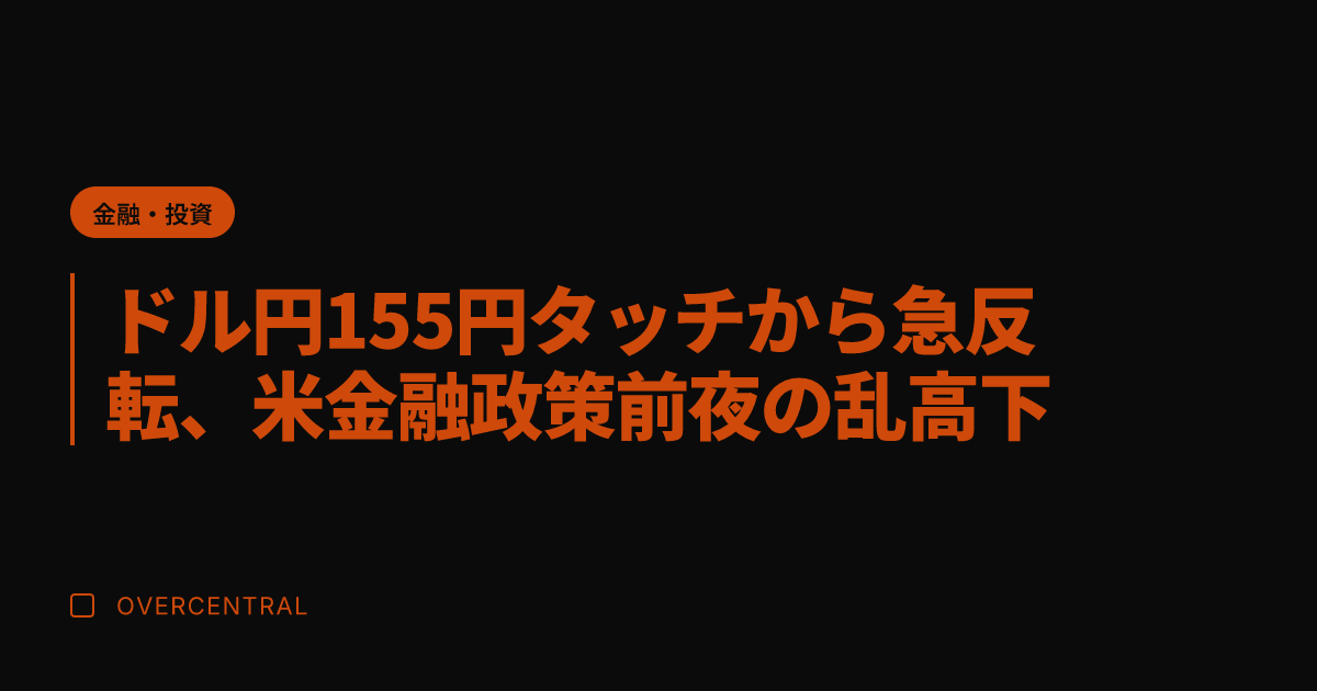 ドル円155円タッチから
