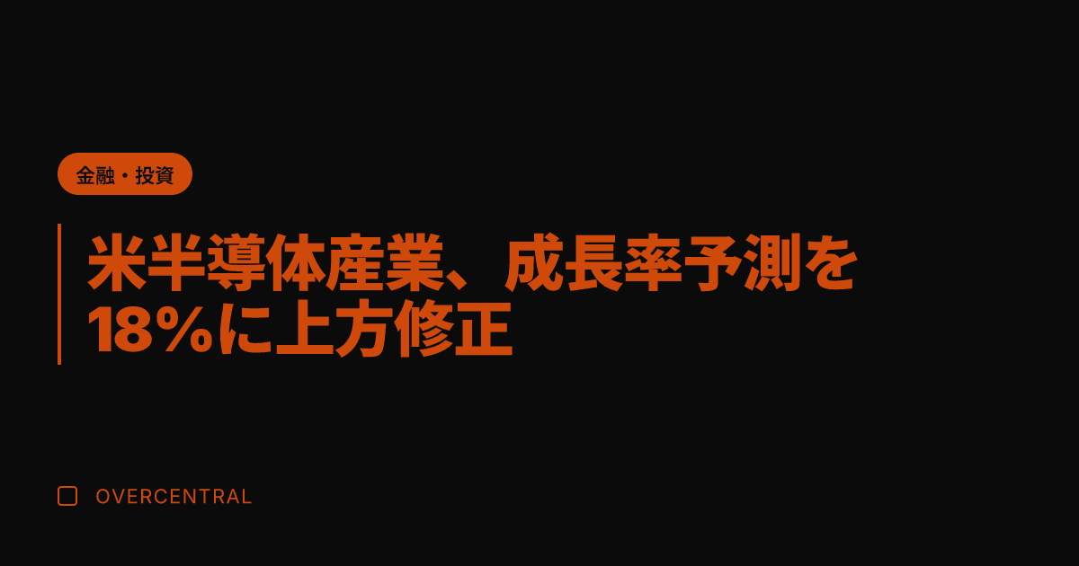 米半導体産業、成長率予測