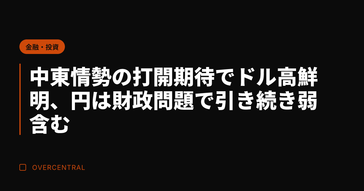 中東情勢の打開期待でドル