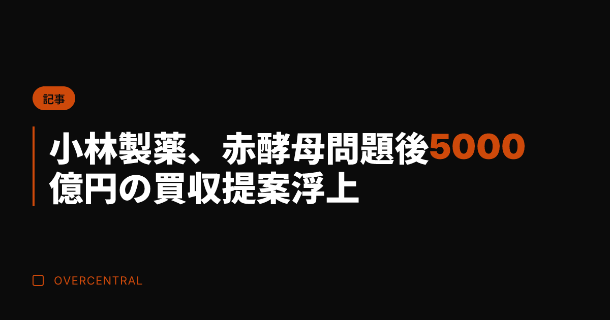 小林製薬、赤酵母問題後5