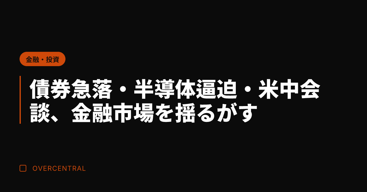 債券急落・半導体逼迫・米