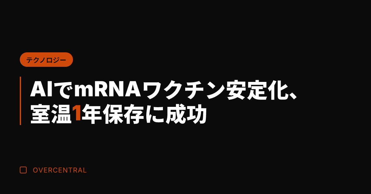 AIでmRNAワクチン安