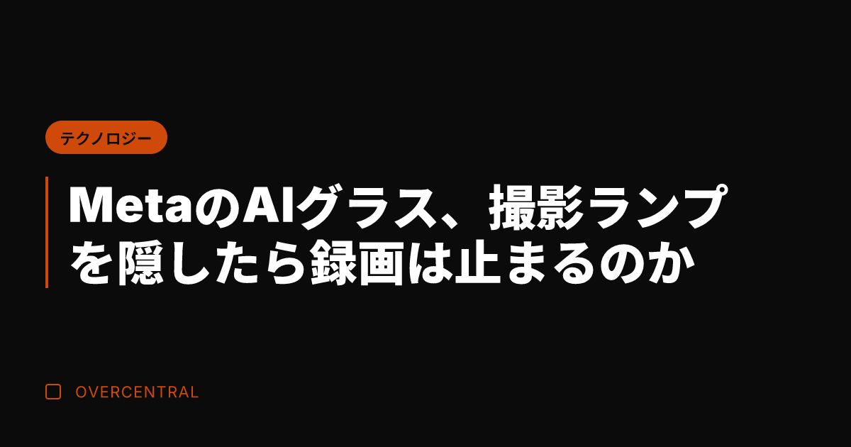 MetaのAIグラス、撮