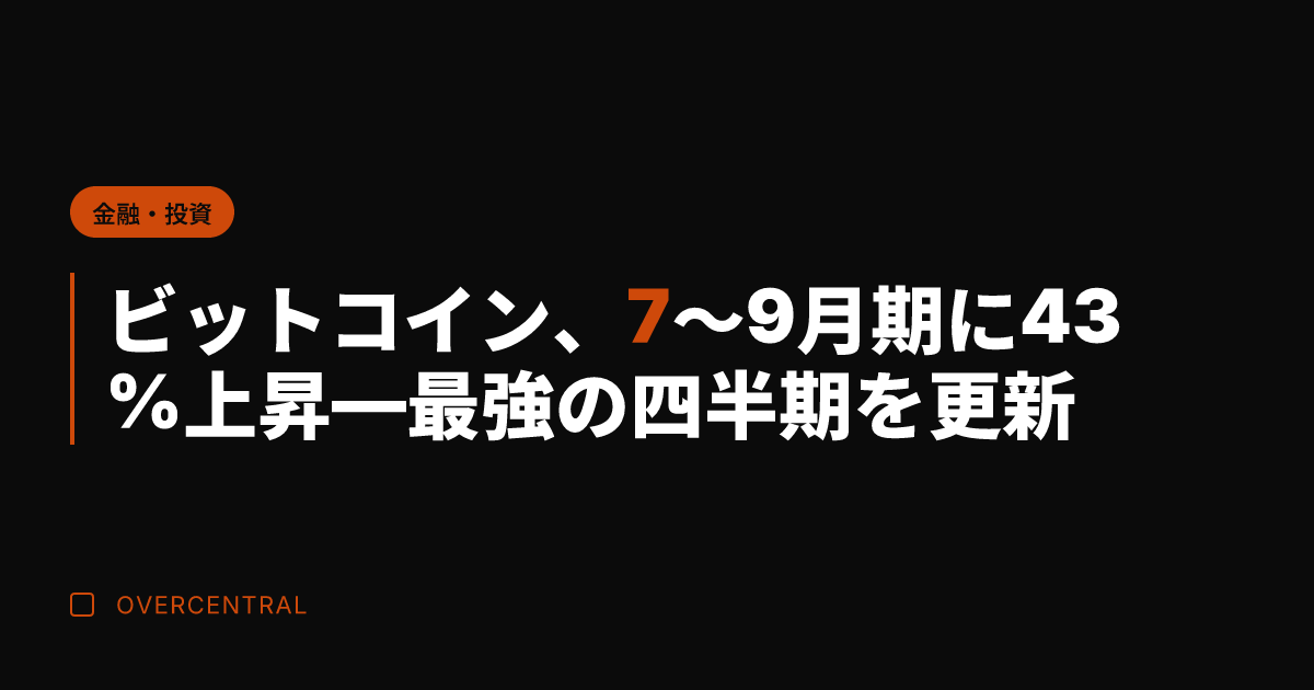 ビットコイン、7〜9月期
