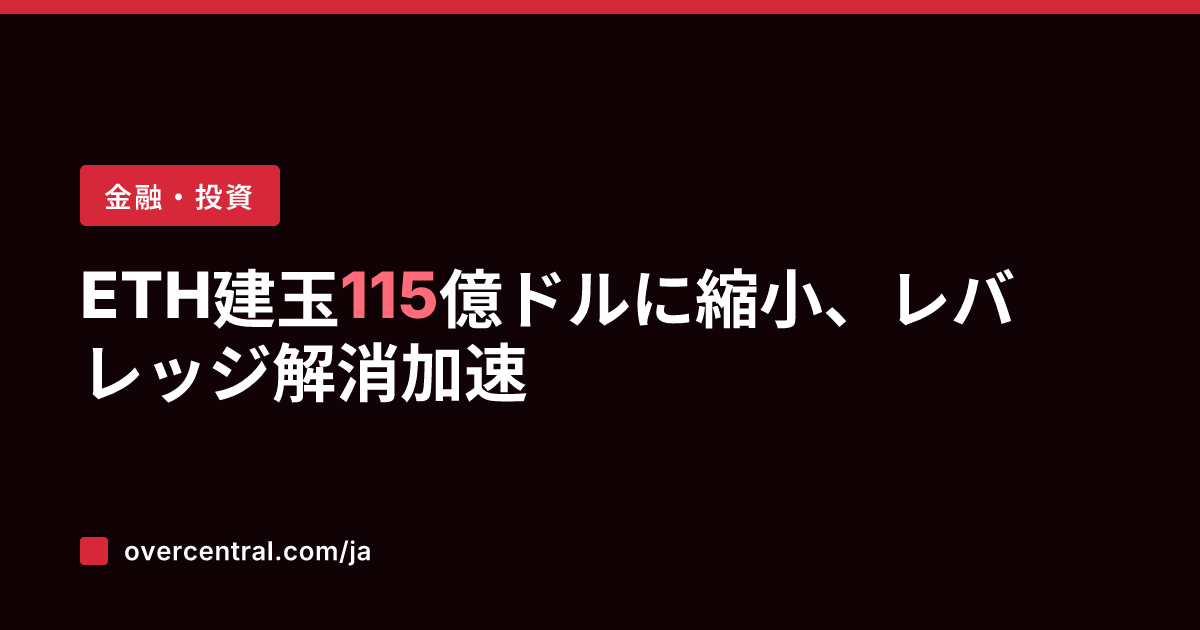 ETH建玉115億ドルに