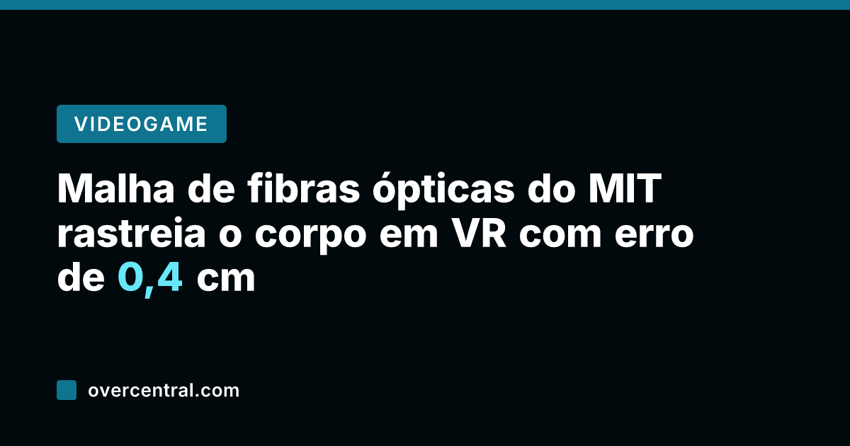 Malha de fibras ópticas do MIT rastreia o corpo em VR com