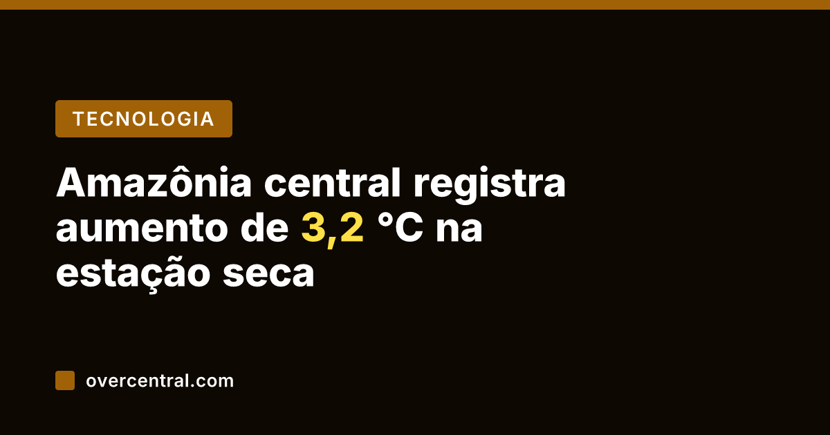 Amazônia central registra aumento de 3,2 °C na estação seca