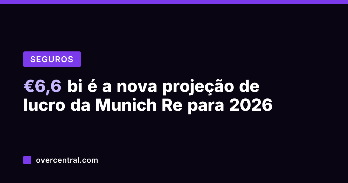 €6,6 bi é a nova projeção de lucro da Munich Re para
