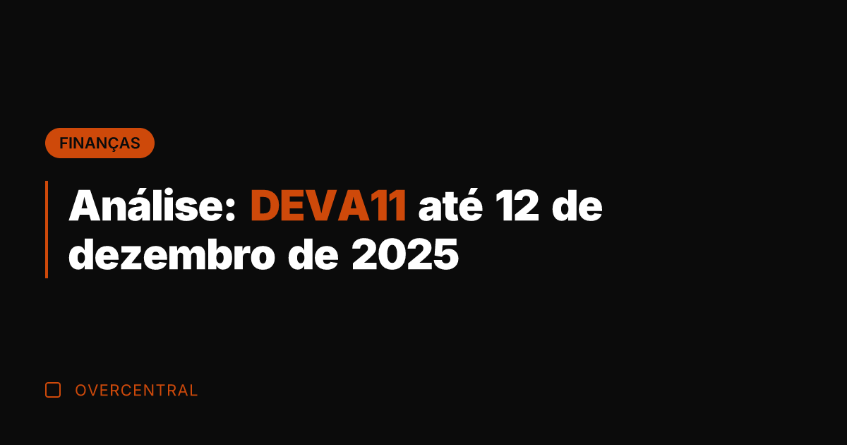 Análise: DEVA11 até 12 de dezembro de 2025