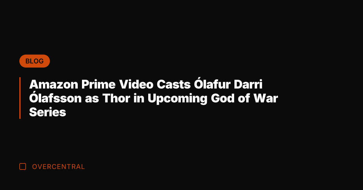Amazon Prime Video Casts Ólafur Darri Ólafsson as Thor in Upcoming God