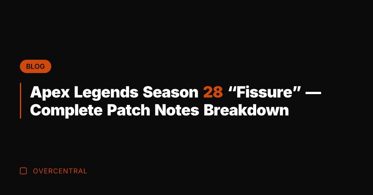 Apex Legends Season 28 “Fissure” — Complete Patch Notes Breakdown