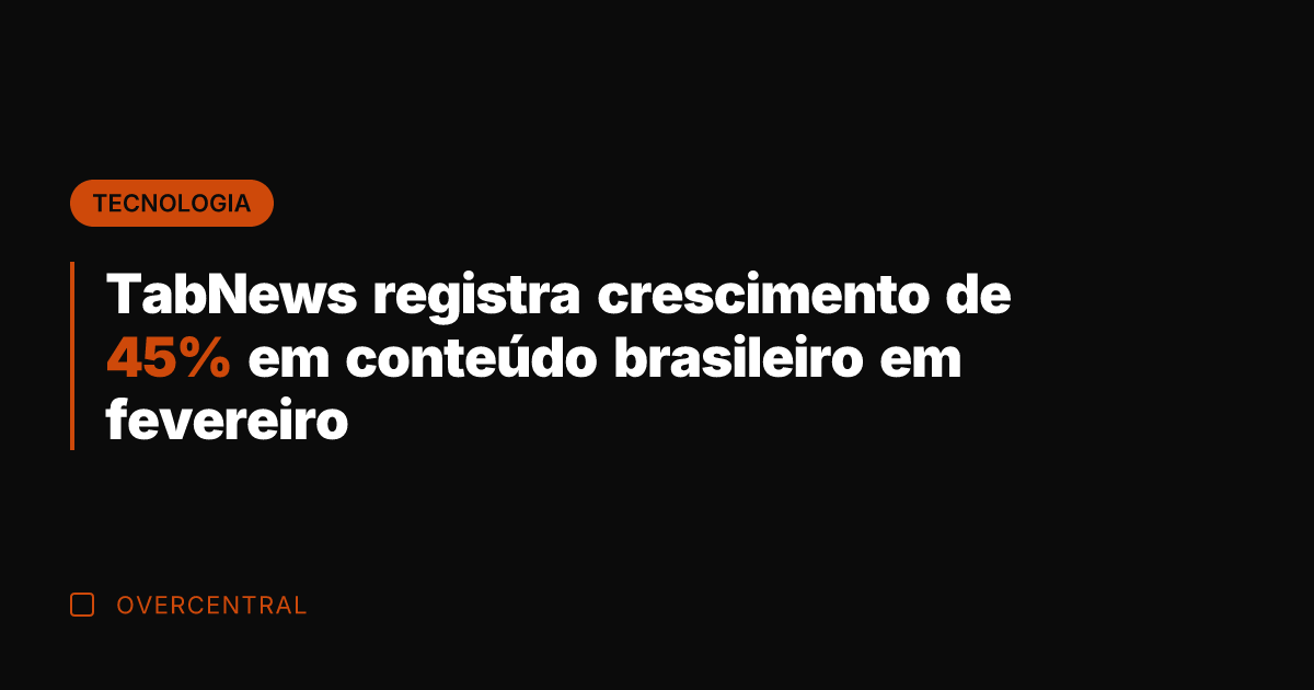 TabNews registra crescimento de 45% em conteúdo brasileiro em fevereiro