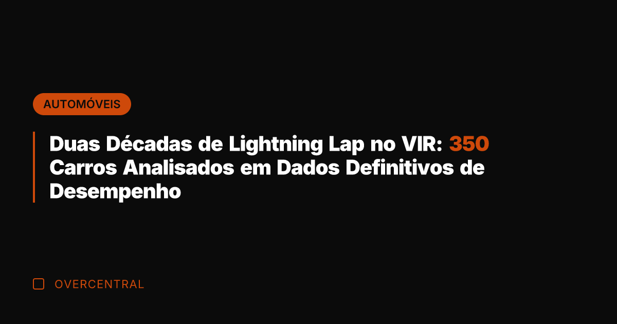 Duas Décadas de Lightning Lap no VIR: 350 Carros Analisados em Dados