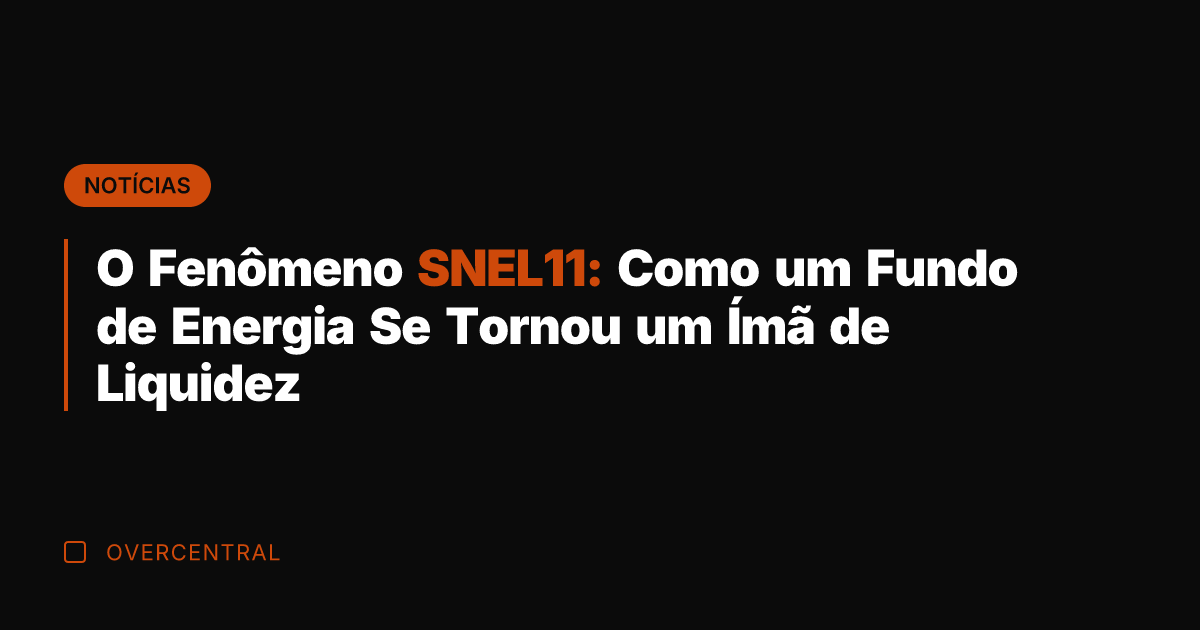 O Fenômeno SNEL11: Como um Fundo de Energia Se Tornou um Ímã