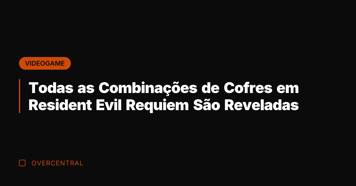 Todas as Combinações de Cofres em Resident Evil Requiem São Reveladas
