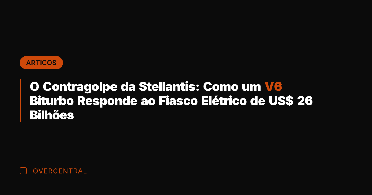 O Contragolpe da Stellantis: Como um V6 Biturbo Responde ao Fiasco Elétrico