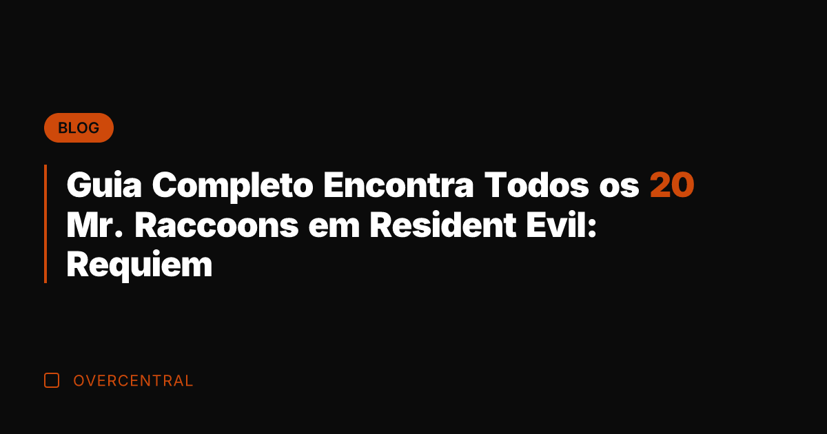 Guia Completo Encontra Todos os 20 Mr. Raccoons em Resident Evil: Requiem