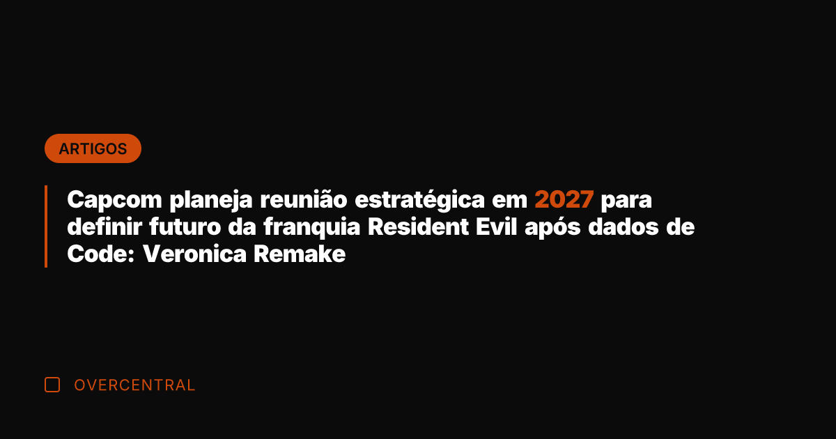 Capcom planeja reunião estratégica em 2027 para definir futuro da franquia Resident