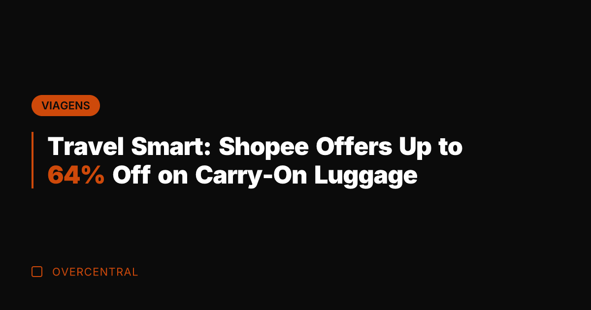 Travel Smart: Shopee Offers Up to 64% Off on Carry-On Luggage