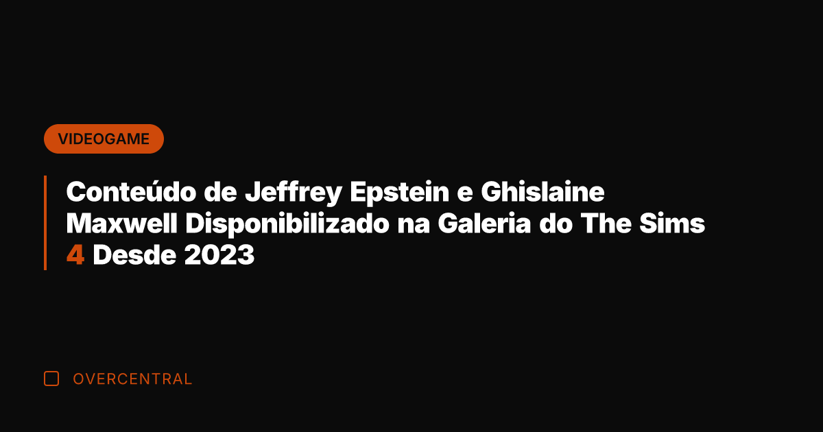 Conteúdo de Jeffrey Epstein e Ghislaine Maxwell Disponibilizado na Galeria do The