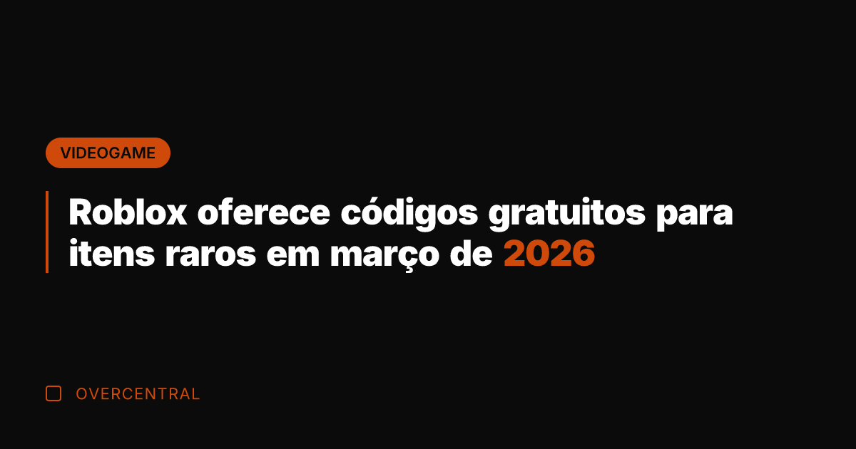 Roblox oferece códigos gratuitos para itens raros em março de 2026