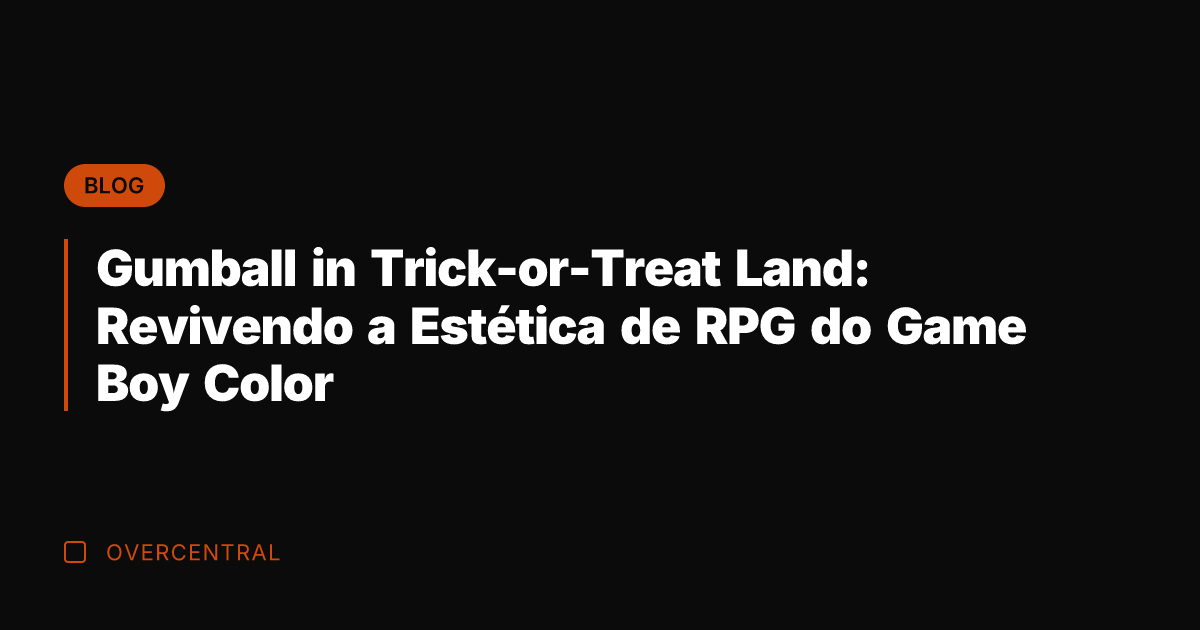 Gumball in Trick-or-Treat Land: Revivendo a Estética de RPG do Game Boy