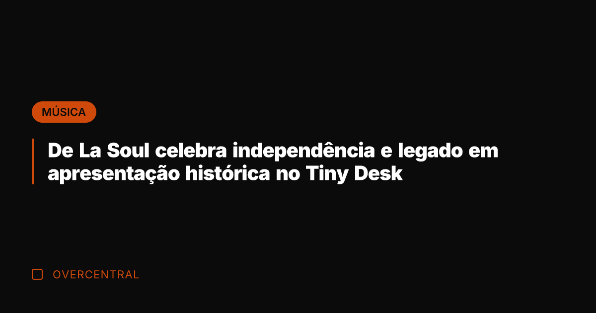De La Soul celebra independência e legado em apresentação histórica no Tiny