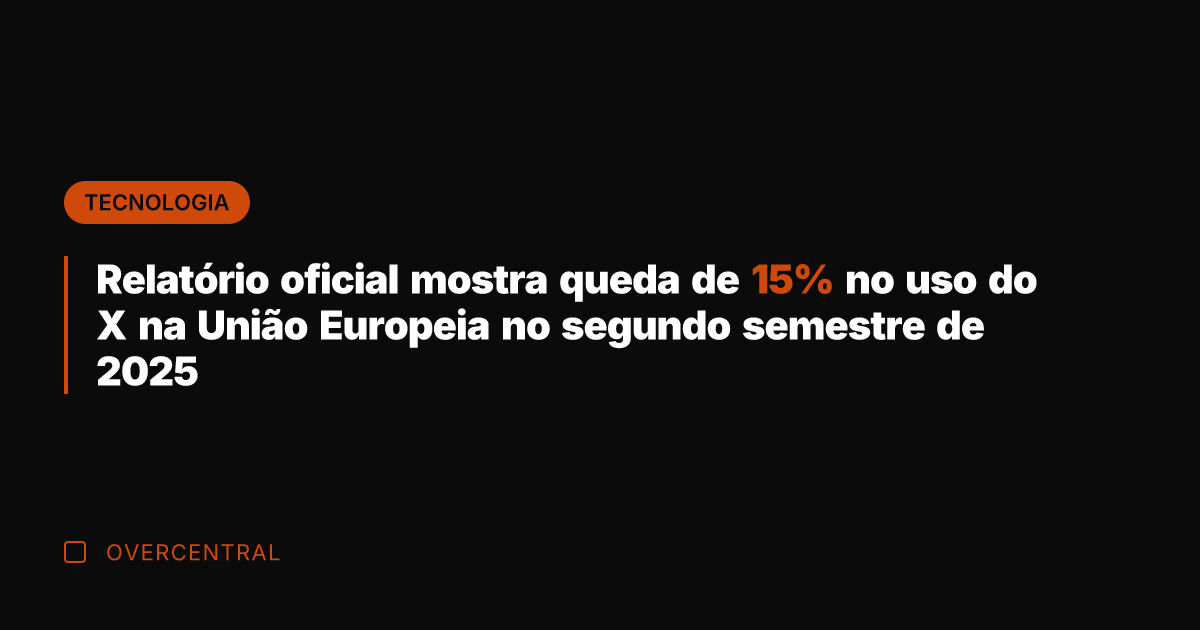 Relatório oficial mostra queda de 15% no uso do X na União